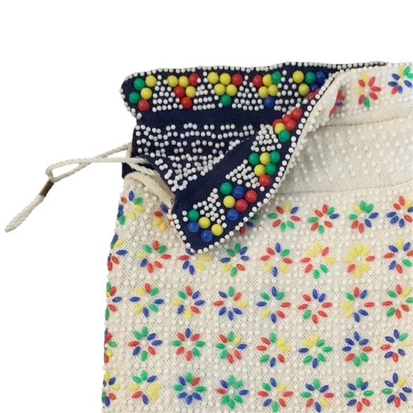 Candy Dot Purse Vintage Reversible Drawstring Festival Coachella BoHo Hippie - Picture 6 of 9